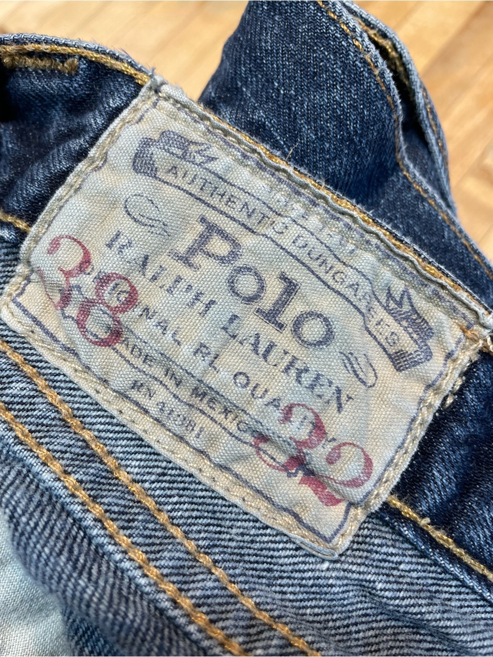 Polo by Ralph Lauren Men’s Blue Denim Jeans Hampton style 38/32